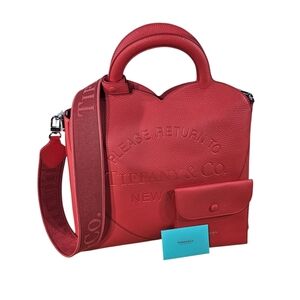 Tiffany & Co. Carol Red Leather Tote Bag